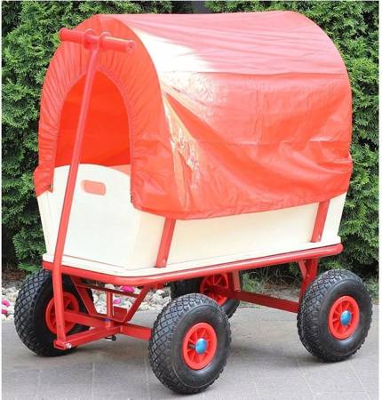 BEDREW Wózek ogrodowy transportowy przyczepka z plandeką (udźwig: 350 kg, wymiary platformy: 80x45 cm) 18677157