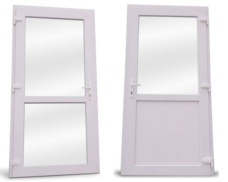 Drzwi zewnętrzne sklepowe (kolor: biały, strona: prawa, szerokość: 100 cm) 54469141