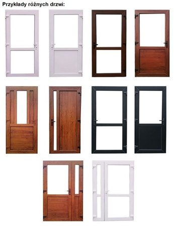Drzwi zewnętrzne sklepowe (kolor: biały, strona: prawa, szerokość: 90 cm) 54469180