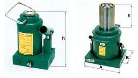 Podnośnik hydrauliczny jednotłokowy - niski (wysokość podnoszenia min/max: 200/360mm, udźwig: 30T) 6276350