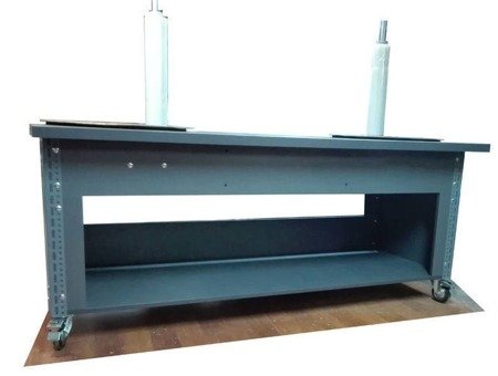 Stół na kółkach z dwoma kołami obrotowym - nakładka blacha ocynkowana (blat: 170x78 cm, wys: 78 cm) 91073669